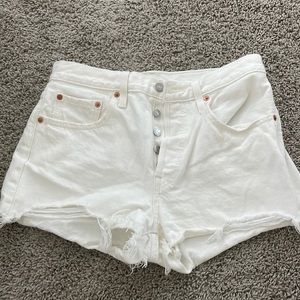 Levi’s 501 Premium Denim Shorts Size 28 - White Denim - Gently Used